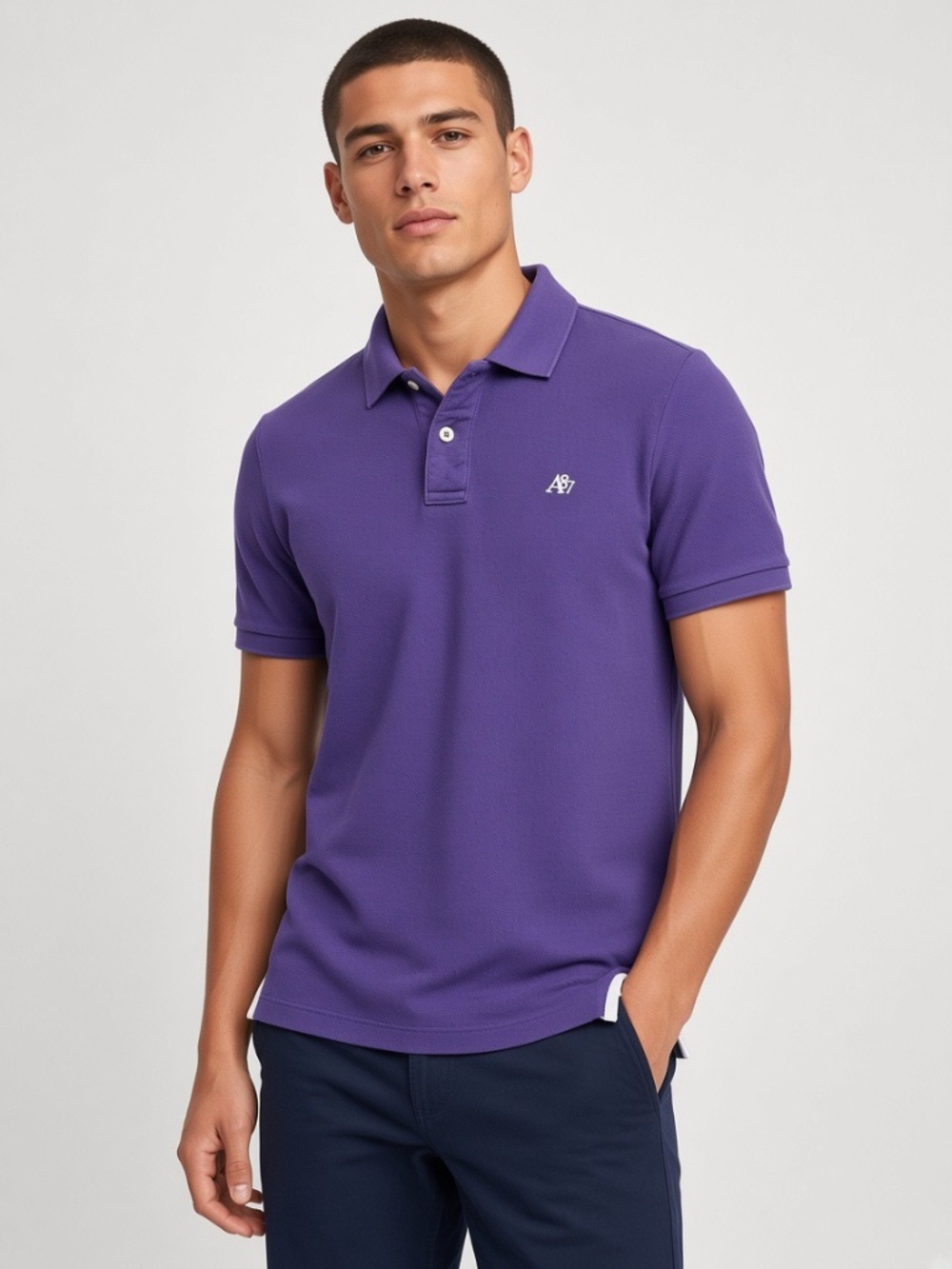 Men's Aeropostale A87 Med Purple Polo Shirt